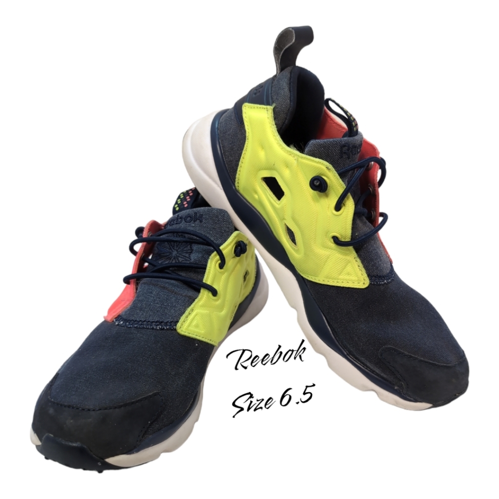 Reebok women's Furylite Asymmetrical 3d ultralight neon yellow‎ pink blue